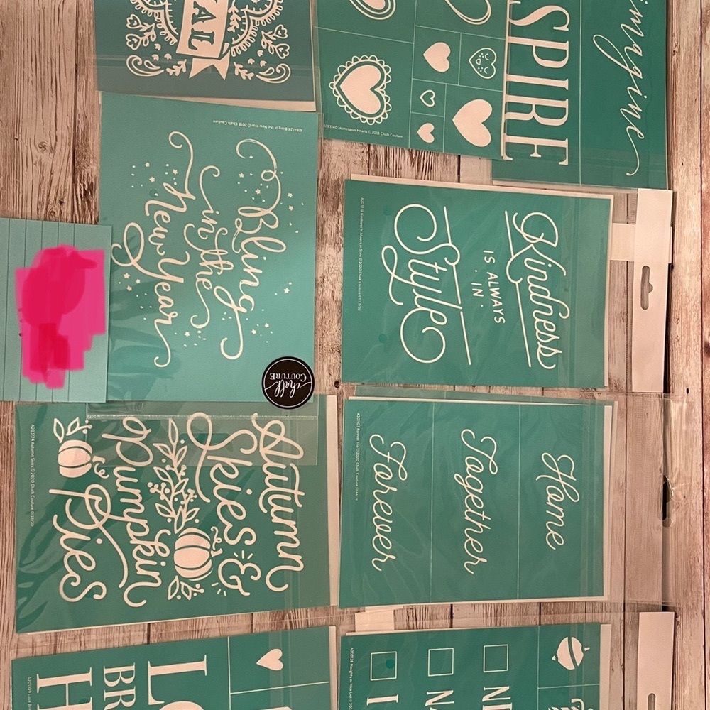 Chalk Couture - 2 Fall size A transfers Never Opened sold together